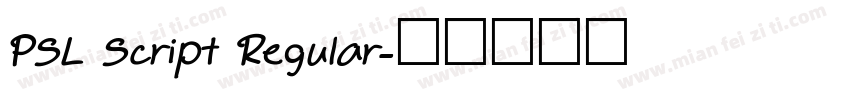 PSL Script Regular字体转换